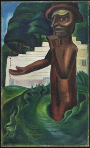 Potlatch Welcome, ca. 1928 (olie på lærred)