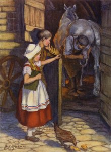 Evangeline og Gabriel i smedjen