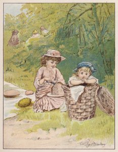 The Picnic (farve litho) af Emily Harding
