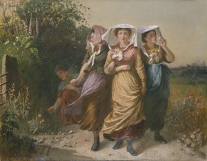 The Bal Maidens (olie på lærred) af Emily Mary Osborn