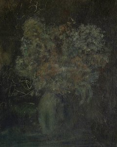 Mørkt blomsterstilleben af Emily Tingey