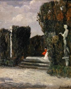 Villa Albani, Rom (olie på panel)