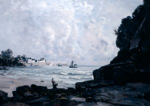 Havnen i Douarnenez, 1884 af Emmanuel Lansyer
