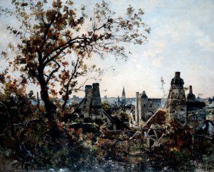 Tårnet i Chevalot om aftenen, 1885 af Emmanuel Lansyer