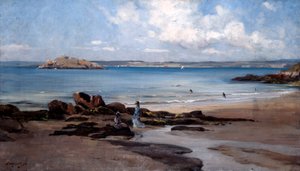Kvinders badestrand, 1876. af Emmanuel Lansyer