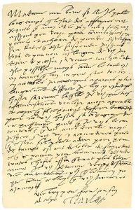 Brev fra kejser Charles V af Spanien til dronning Mary af England, 1555. af Emperor Charles V