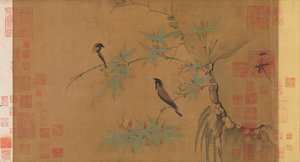 Finker og bambus, begyndelsen af 1100-tallet. af Emperor Huizong