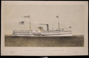 Dampskibet New York fra Philadelphia... H W Chisholm, kommandør... af Endicott Endicott