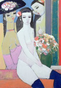 Josephine, 2008 (olie på lærredstavle) af Endre Roder
