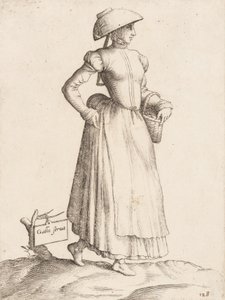 Kostumeplade: Galla Serva, ca. 1557-58. af Enea Vico