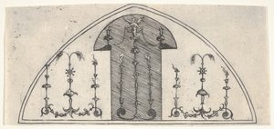 Lancetformet panel af grotesk dekoration, 1541. af Enea Vico