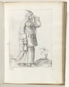 Tartara (titel på objekt) Tartaarse kvinde, ca. 1550 The Attitudes of different Nations of Our Age (serietitel) af Enea Vico