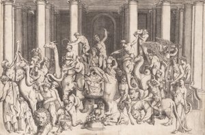 Den indiske triumf af Bacchus, ca. 1542. af Enea Vico.
