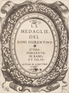 Titelplade: De florentinske Doni-medaljer, ca. 1548. af Enea Vico