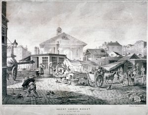 Covent Garden Market, Westminster, London, 1815 af Engelmann and Company