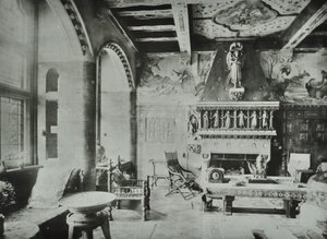 9 Melbury Road: tegnestue, 1890 af English Photographer