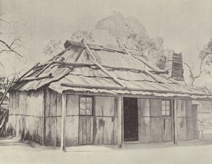 En Bark Hut af English Photographer