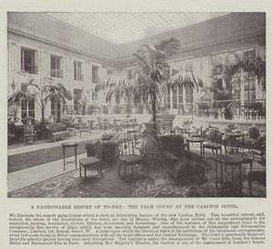 Et moderne feriested, Palm Court på Carlton Hotel af English Photographer