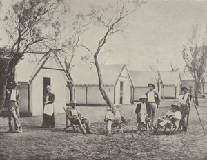 En minelejr i Hannans, West Australia af English Photographer