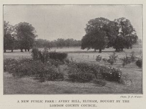 A New Public Park, Avery Hill, Eltham, købt af London County Council af English Photographer