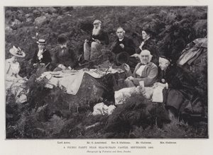 En picnicfest nær Blackcraig Castle, september 1893 af English Photographer