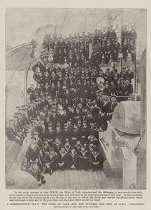 En reminiscens, HKH hertugen af York og officererne og mændene fra HMS Melampus af English Photographer