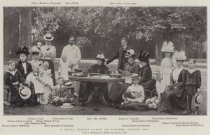 En kongelig familiefest i Osborne, august 1898 af English Photographer