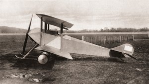 En Sopwith Tabloid, enkeltsædet spejdertraktor biplan brugt under Første Verdenskrig, fra The Illustrated War News, 1915 af English Photographer