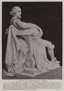 En statue til Shakespeare i Amerika af English Photographer