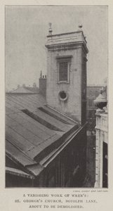 A Vanishing Work of Wrens, St Georges Church, Botolph Lane, ved at blive revet ned af English Photographer