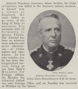 Admiral Napoleon Canevaro, ekstraordinær italiensk udsending til HM Dronningen af English Photographer