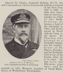 Admiral Sir C F Hotham, ny øverstkommanderende i Portsmouth af English Photographer