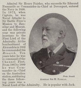 Admiral Sir H Fairfax af English Photographer