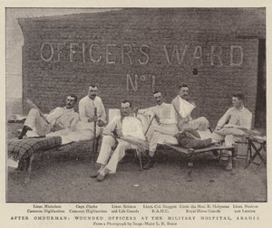 Efter Omdurman, sårede betjente på Militærhospitalet, Abadia af English Photographer
