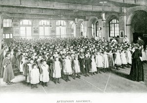 Eftermiddagssamling, ca. 1900 (s/h-foto) af English Photographer