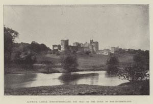 Alnwick Castle, Northumberland, sæde for hertugen af Northumberland af English Photographer
