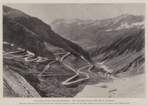 Et alpint puslespil for bilisten, den befæstede vej over St Gothard af English Photographer