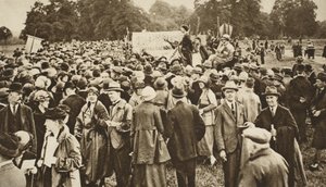 Anti-krigsmøde i Hyde Park (sepia foto) af English Photographer