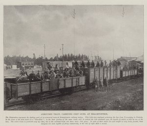 Pansertog med Colt Guns ved Braamfontein af English Photographer