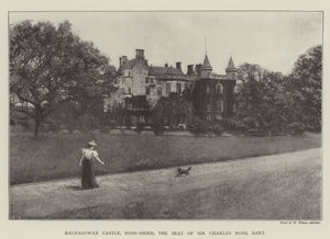 Balnagowan Castle, Ross-Shire, sæde for Sir Charles Ross, Baronet af English Photographer