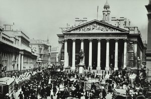 Bank Of England, Threadneedle Street, City of London, 1890 af English Photographer