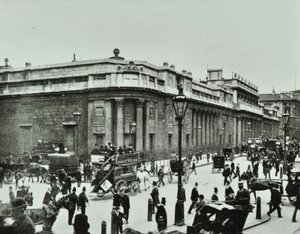 Bank of England, Threadneedle Street, City of London, 1890 af English Photographer