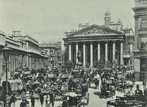 Bank of England, Threadneedle Street, City of London, 1890 af English Photographer