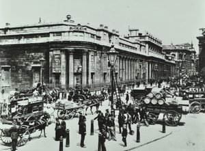 Bank of England, Threadneedle Street, City of London, 1890 af English Photographer