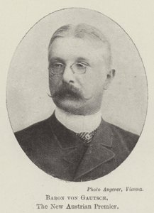 Baron von Gautsch, den nye østrigske premierminister af English Photographer