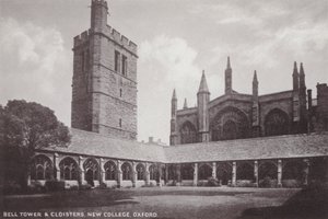Bell Tower and Cloisters, New College, Oxford af English Photographer