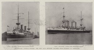 Belleville mod Scotch Boilers, testløbet mellem krydsere fra Spithead til Gibraltar af English Photographer