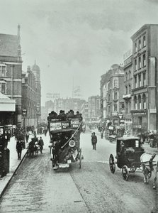 Bishopsgate: nord fra Liverpool Street, London, 1890 af English Photographer