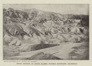 Borax-indskud i Monte Blanco, Funeral Mountains, Californien af English Photographer