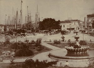 Bridgetown Harbour, omkring 1900 af English Photographer